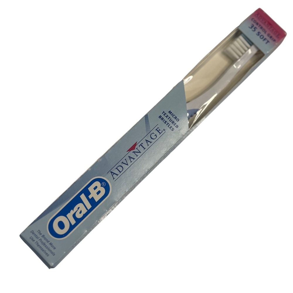 VTG Oral-B Advantage Toothbrush Blue 35 Soft Control Grip Micro Textured Bristle